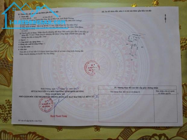 ĐẤT ĐẸP – GIÁ TỐT - CHÍNH CHỦ CẦN BÁN LÔ ĐẤT TẠI TP Bến Cát, tỉnh Bình Dương - 3