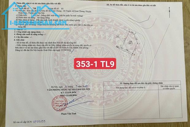 ĐẤT DỊCH VỤ TL9 LAI XÁ KIM CHUNG HOÀI ĐỨC HÀ NỘI GIÁ TỐT NHẤT - 1