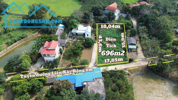 Bán 700M_400M thổ cư bám đường BT 2oto tránh_gần QL21A khu nghỉ dưỡng_Lạc Thuỷ Hoà Bình - 3