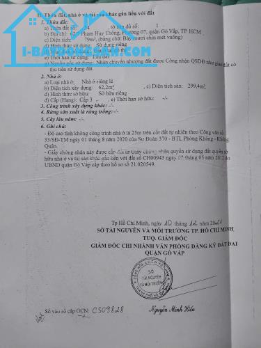 Chính chủ Bán Nhà 1 trệt,lửng 3 lầu 62/7 Phạm Huy Thông, p7, Gò Vấp, tpHcm - 2