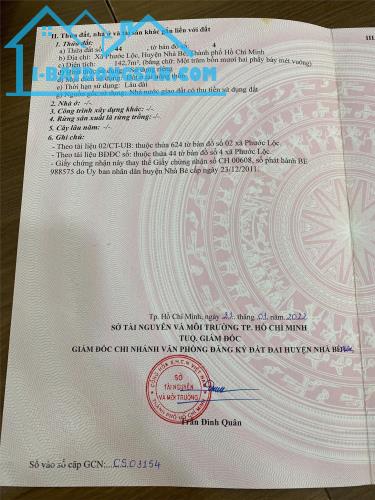 ĐẤT ĐẸP - GIÁ TỐT - CHÍNH CHỦ Cần Bán Đất mặt tiền đường Đào Sư Tích, xã Phước Lộc, Nhà - 2