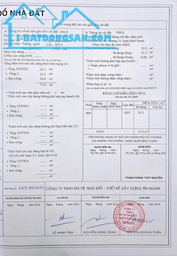 Nhà 2 tầng 3x11m 94/4 Bùi Đình Túy 5.4 tỷ