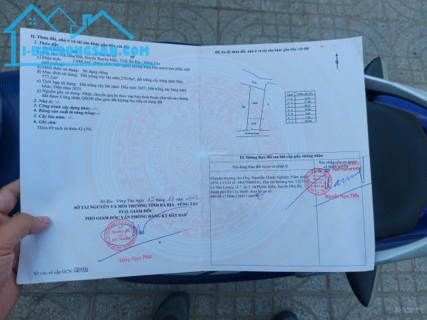 SIÊU RẺ BÁN 1048M2 ĐẤT (CÓ 2.3M ĐẤT THỔ CƯ) MẶT TIỀN ĐƯỜNG 329, XUYÊN MỘC