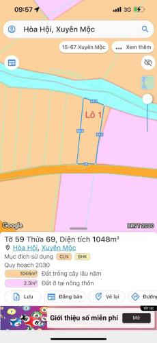 SIÊU RẺ BÁN 1048M2 ĐẤT (CÓ 2.3M ĐẤT THỔ CƯ) MẶT TIỀN ĐƯỜNG 329, XUYÊN MỘC - 2