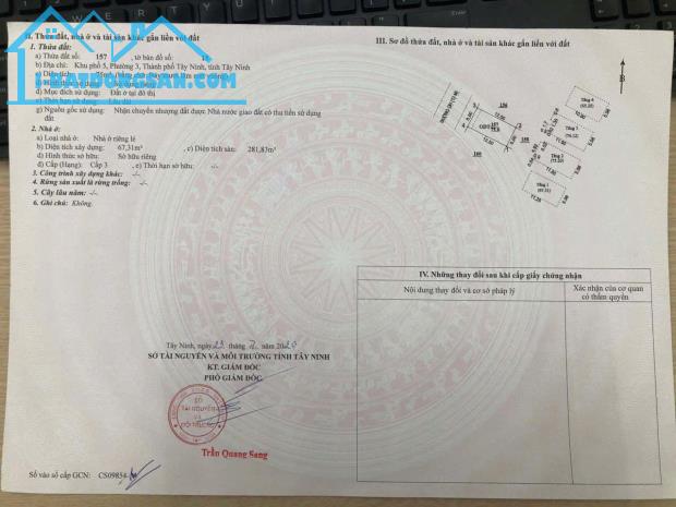 NHÀ CHÍNH CHỦ - Vị Trí Đẹp tại VinCom Tây Ninh - Khu phố 5, Phường 3 - 4