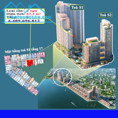 Siêu phẩm 3phòng ngủ như 1căn Penthouse View trực diện sông Hàn, pháo hoa DIFF chiết khấu - 2