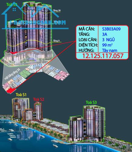 Siêu phẩm 3phòng ngủ như 1căn Penthouse View trực diện sông Hàn, pháo hoa DIFF chiết khấu - 3