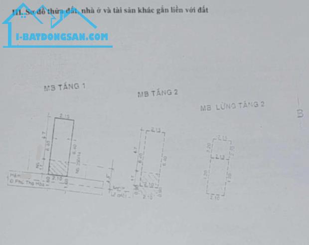 17m2 hẻm thông Phú Thọ Hòa 3 tầng 2 tỷ 2PN 3WC - 4