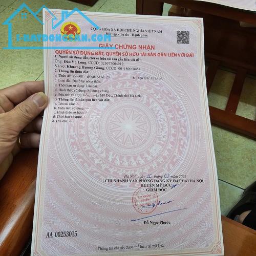 ĐẤT CHÍNH CHỦ- GIÁ ĐẦU TƯ sở hữu ngay lô đất vị trí đẹp tại xã Hợp Tiến, huyện Mỹ Đức, TP
