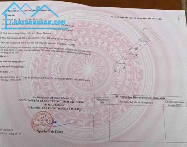 BÁN 2 LÔ ĐẤT VỊ TRÍ ĐẸP TẠI PHƯỜNG QUÝ SƠN THỊ XÃ CHŨ BẮC GIANG - 2