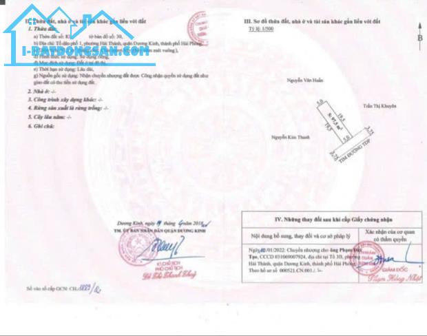 Bán đất Hải Thành - Dương Kinh - Hải Phòng