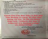 Chính Chủ Cần Bán Gấp Lô Đất Mặt Tiền đường Cá Lăng, Xã Phú Hòa Đông, Củ Chi, TP Hồ Chí