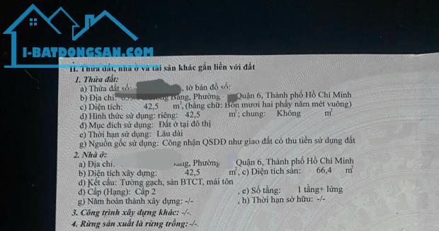 Hẻm 4m Hồng Bàng Quận 6 43m2 2 tầng 9 chủ lâu năm chỉ 3 tỷ 1. - 4