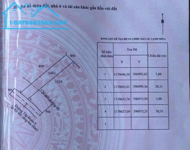 150m2 mặt tiền đường Tập Đoàn 8 cách QL50 vài trăm mét giá chỉ 1tỷ270