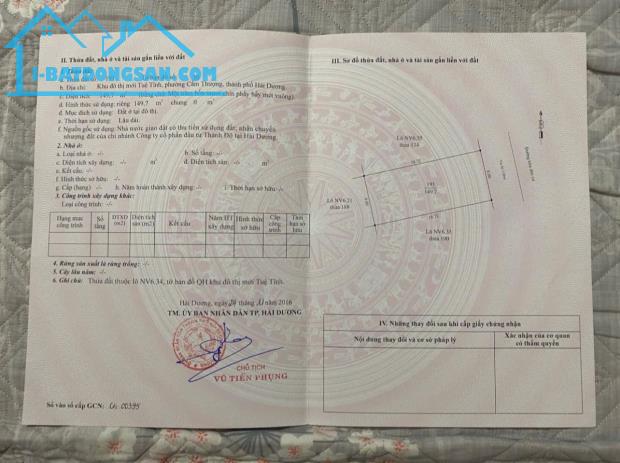 Bán lô đất nhà vườn đường đôi Nguyễn Cao, KĐT Tuệ Tĩnh, TP HD, 150m2, mt 8m, 10.x tỷ