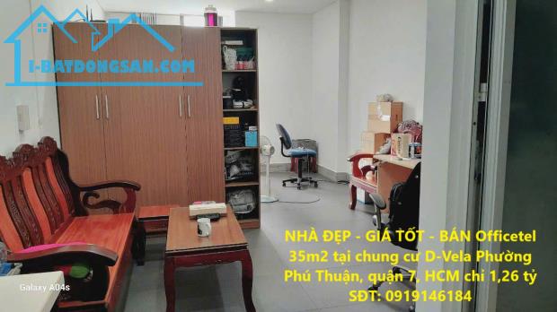 NHÀ ĐẸP - GIÁ TỐT - BÁN Officetel 35m2 tại chung cư D-Vela Phường Phú Thuận, quận 7, HCM