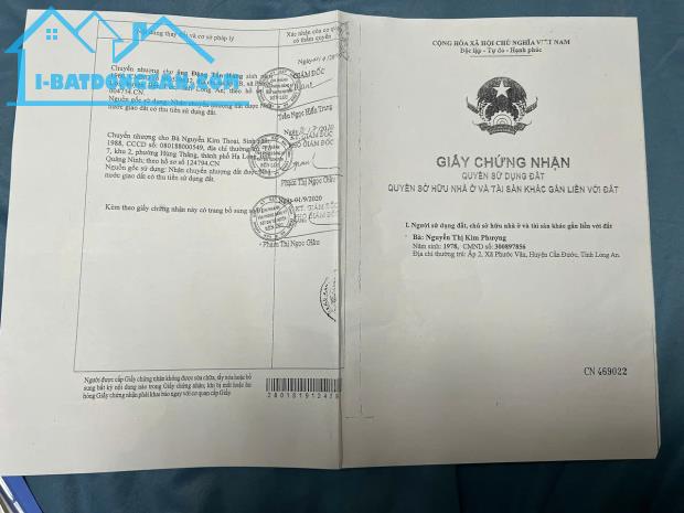 CHÍNH CHỦ Cần Bán Nhanh Nhà Đẹp Tại Đường Bờ Kinh Ấp 2 xã Mỹ Yên Huyện Bến Lức Tỉnh Long - 1