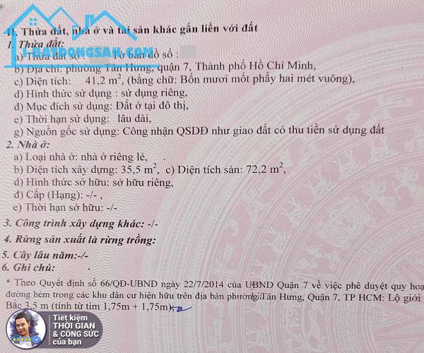 BÁN NHÀ 1041 TRẦN XUÂN SOẠN. 42M2. 2 TẦNG. NỞ HẬU ĐẸP. CĂN GÓC THOÁNG - 2