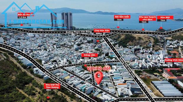 Bán đất đường số 1, Hòn Xện, Phường Vĩnh Hoà, Nha Trang 62,3m2 ( đường 7m ) giá 2 tỷ 400 t