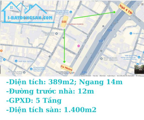 Dòng Tiền 7%/th, DT 389m2, đ.Thống nhất,Trường Thọ, Thủ Đức: Ngang 14m, 5 Tầng, 19 Tỷ - 1
