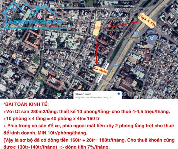 Dòng Tiền 7%/th, DT 389m2, đ.Thống nhất,Trường Thọ, Thủ Đức: Ngang 14m, 5 Tầng, 19 Tỷ - 2