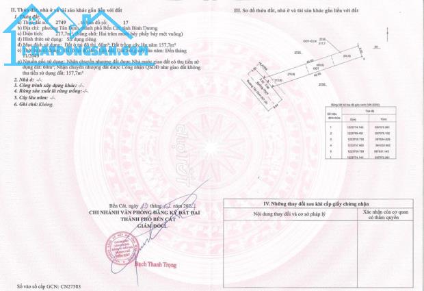 Bán 3 Sổ 15x45=626,4m2 Mặt Tiền Nhựa Tân Định, Bến Cát, Bình Dương, Đúng 2,2 tỷ - 2