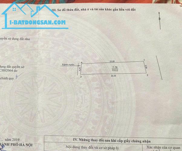 BÁN 110m*MT4.85m ĐẤT PHÂN LÔ-MẶT HỒ- BỆNH VIỆN NÔNG NGHIỆP, NGỌC HỒI GIÁ 11.2 TỶ