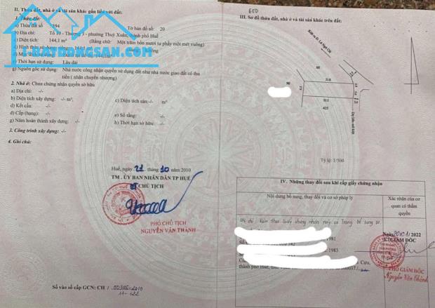 Bán đất 144m2 Kiệt ôtô 86 Lê Ngô Cát, phường Thuỷ Xuân, Quận Thuận Hoá, TP Huế - 4