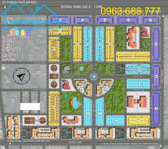 Biệt thự Đông Nam Hud Mê Linh 323m,mt 10m,22 tỷ cả nhà và đất.Sổ lâu dài - 4