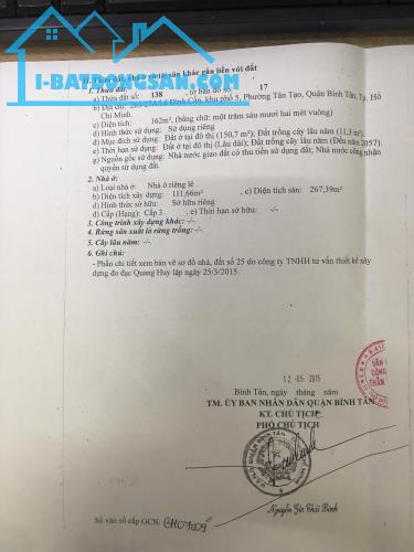 Cần bán nhà 203/27A Lê Đình Cẩn, phường Tân Tạo, quận Bình Tân. 162m2, giá 14 tỷ - 2
