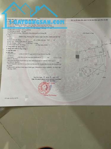 🏡 Bán Nhà Hẻm 6m thành công P. Tân Thành - 4.5x15m 1 Lầu Giá 5.9 Tỷ Thương Lượng