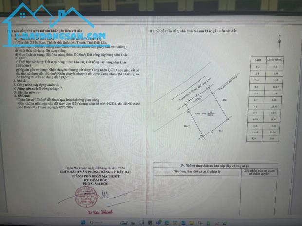 Chính chủ bán nhanh lô đất xã Ea Kao, Tp. Buôn Ma Thuột, cần bán giá rẻ hơn trục đường 20% - 4