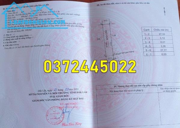 ⭐️Cần bán đất 2 mặt tiền Lý Nam Đế, Quảng Phú, Huyện Cư M