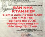 BÁN RẺ NHÀ TÂN HIỆP, SỔ HỒNG THỔ CƯ, ĐƯỜNG RỘNG 6m, SÂN ĐẬU 2 OTO