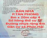 BÁN RẺ NHÀ TÂN PHONG, ĐƯỜNG NHỰA RỘNG 4M SÂN ĐẬU OTO GẦN CƯ XÁ PHÚC HẢI