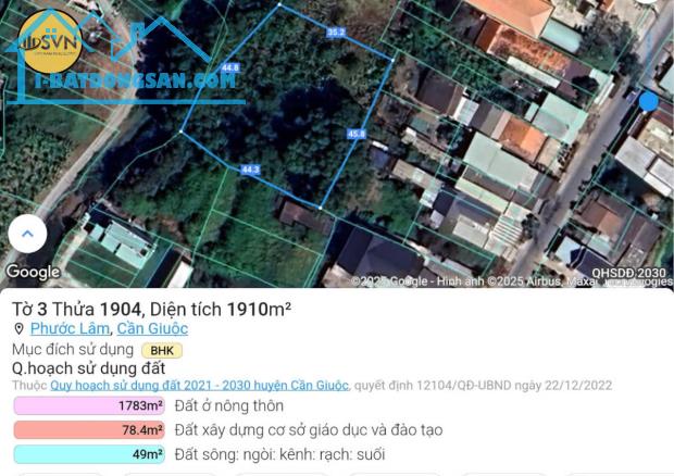 🌟 SIÊU HOT – BÁN LÔ ĐẤT 1.936M² TẠI CẦN GIUỘC, LONG AN – CẠNH TP.HCM