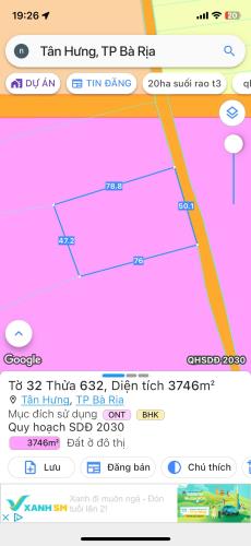 Bán lô đất 8700m2 sẵn 1000tc 90m mặt tiền đường nhựa tại xã tân hưng tp Bà Rịa.Giá 35ty. - 3