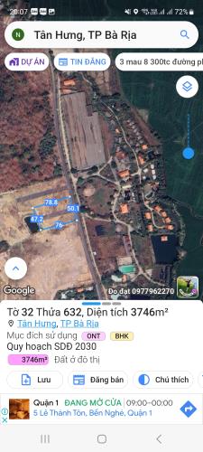 Bán lô đất 8700m2 sẵn 1000tc 90m mặt tiền đường nhựa tại xã tân hưng tp Bà Rịa.Giá 35ty. - 4