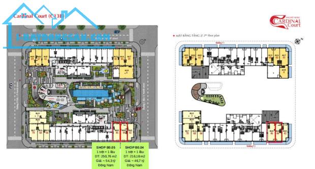 BÁN SHOPHOUSE CARDINAL COURT PHÚ MỸ HƯNG , 216M2, 2 TẦNG, 7X18, MUA TT CĐT. CK CAO. LS 0% - 2