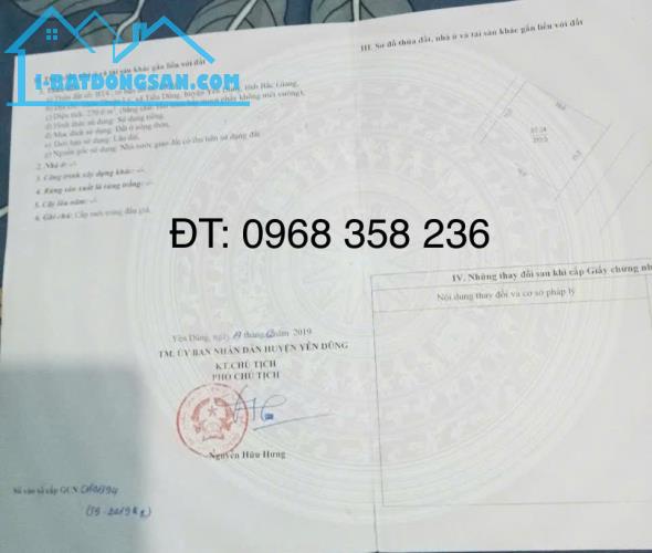 Bán 270 m2 đất Biệt thự đấu giá, MT 15m, Tiến Dũng, Tp Bắc Giang; Giá 3.xx tỷ