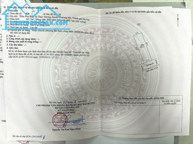 Đất mặt đường kinh doanh tại Phú Bến Thụy Hương phường Chương Mỹ