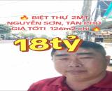 C181 🔥 BIỆT THỰ LÔ GÓC 2MT NGUYỄN SƠN, TÂN PHÚ - GIÁ TỐT! 126m2 chỉ hơn 18ty🔥