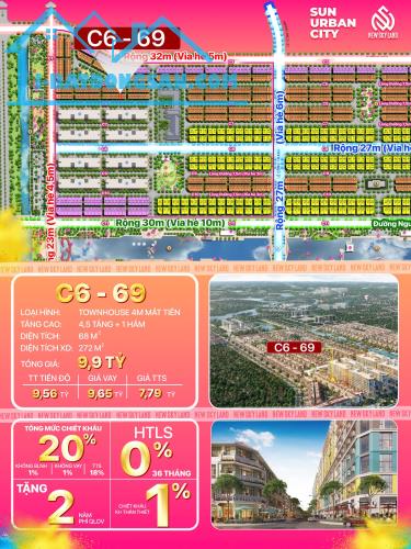 Giá cực sốc shophouse tại sun urban Hà Nam chỉ 7 tỷ