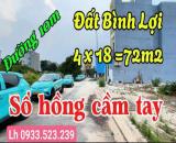 Bán Đất Bình Thạnh, Khu Dân Cư Đặng Thùy Trâm 4x18m Đường Nhựa 12m , Sát Mặt Tiền