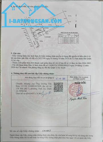 Bán lô đất Thạnh Lộc 40, phường Thạnh Lộc, Quận 12 - 1