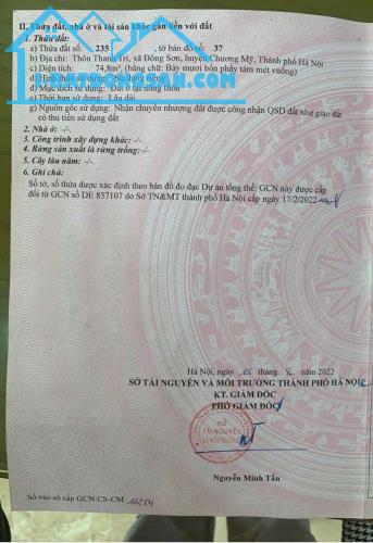 Lô góc 74,8m tại Phố Gốt, Đông Sơn, Chương Mỹ HN. Giá đầu tư cực đẹp - 1