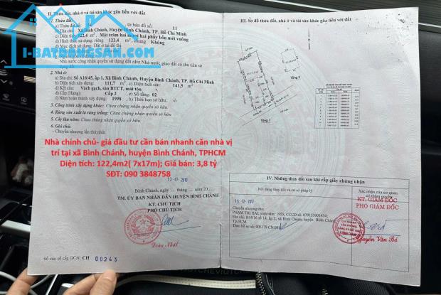 Nhà chính chủ- giá đầu tư cần bán nhanh căn nhà vị trí tại huyện Bình Chánh, TPHCM - 4