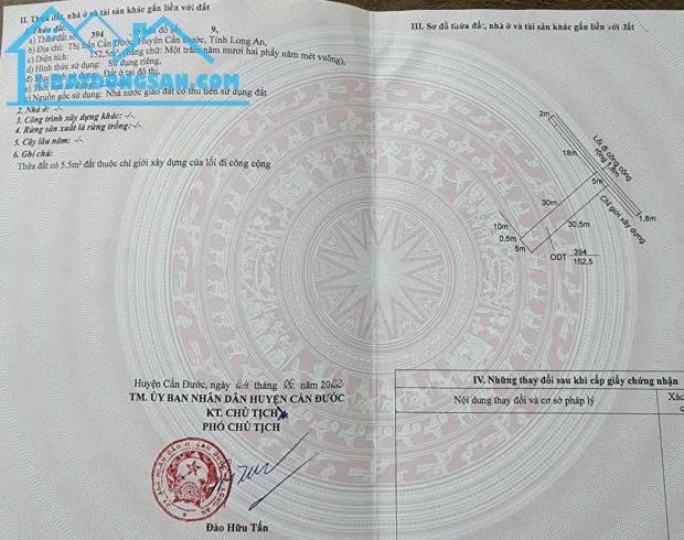 HÓT ! ĐẤT ĐẸP - ĐẦU TƯ SINH LỜI - CHỦ Cần Bán Nhanh Đất+Diện tích: 152,5m2+ Giá bán: 1 TỶ - 1