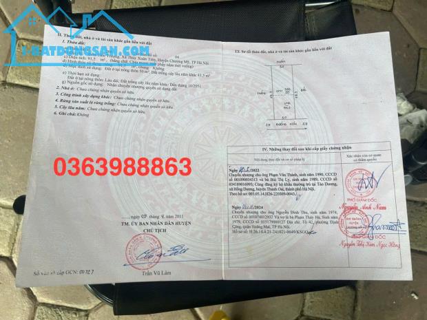 CC cần bán lô đất 90 tại tiên trượng thủy xuân tiên