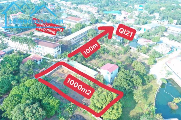 Bán 1000m2 ngay sau trường cao đẳng cộng đồng cách QL21 chỉ 100m - 1